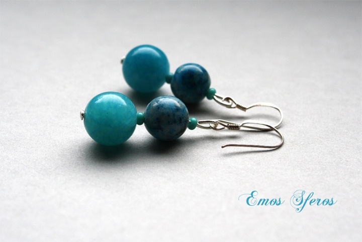 Earrings " Aqua "