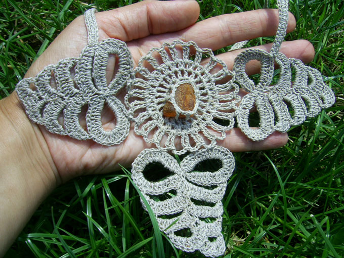 Necklace " Fern ring "