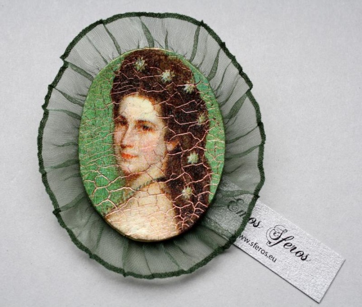 Brooch " green " 2