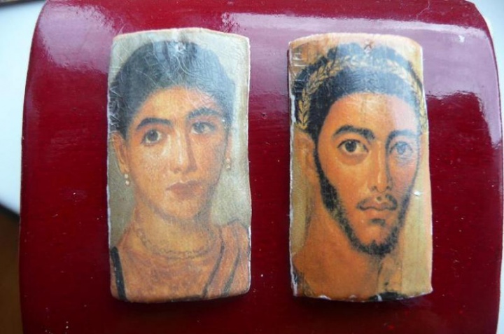 Earrings " Faces "