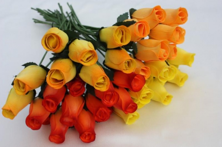 wooden flowers