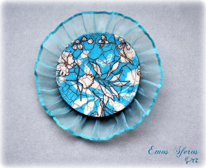 Brooch " blue "