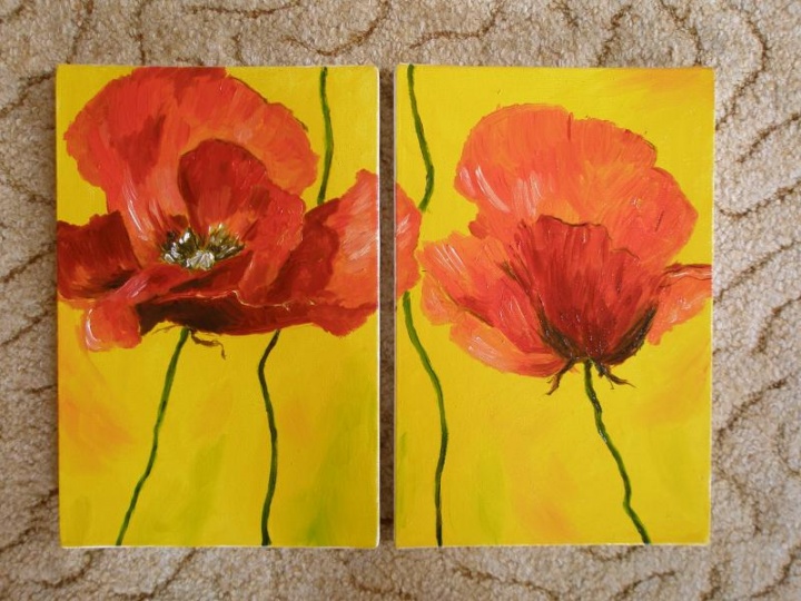 Diptych. Poppies