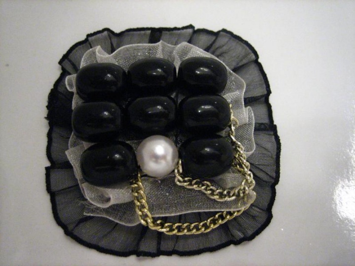 brooch " White Crow "