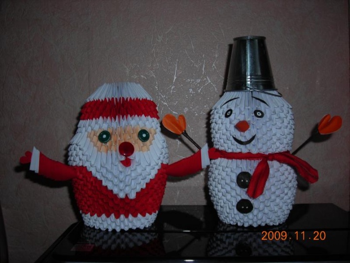 Santa Claus and snowman