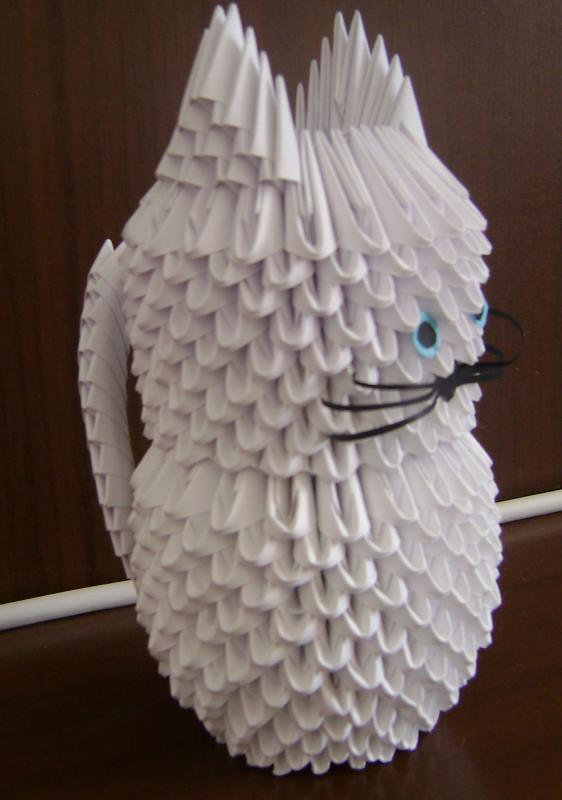 3D origami cat
