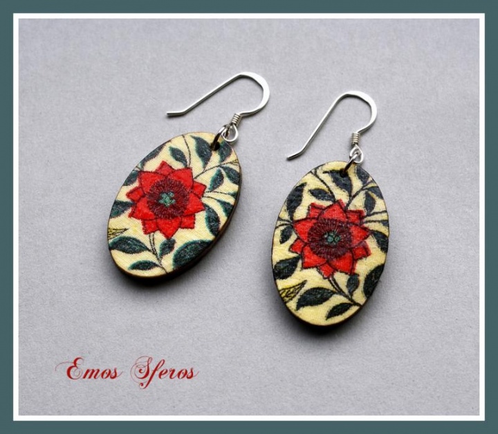 Earrings " roses "