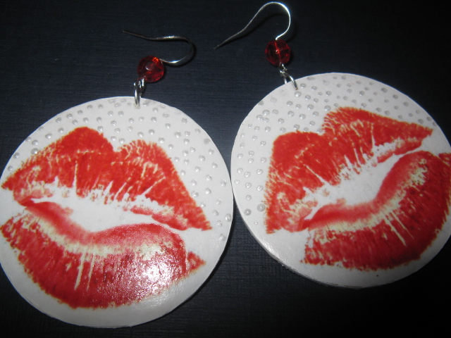 decoupage earrings " BUČINYS "