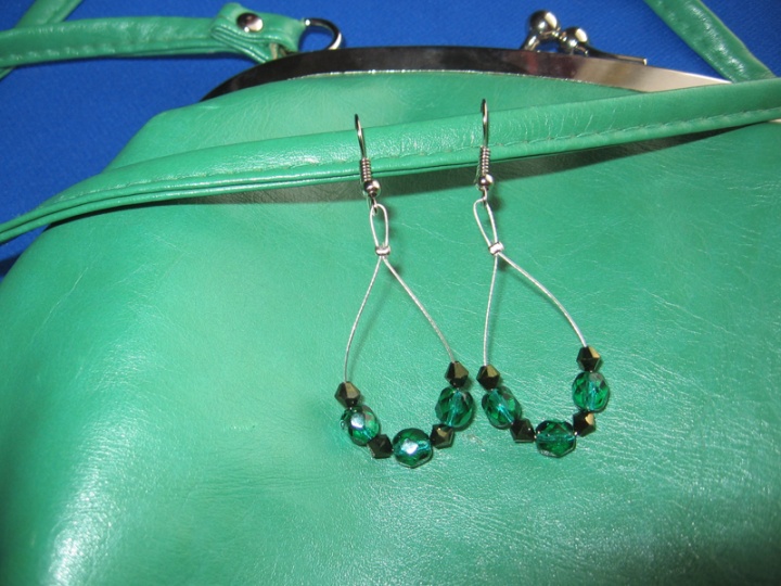 Green earrings