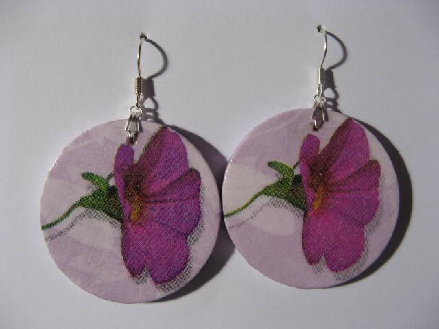Handmade earrings (Decoupage)