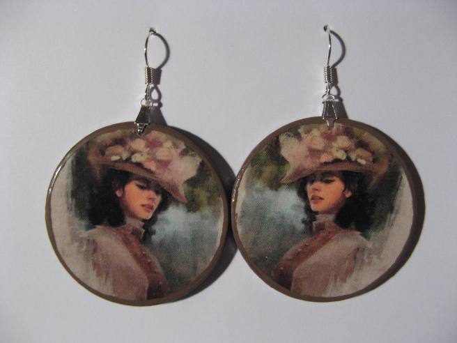 Handmade earrings (Decoupage)