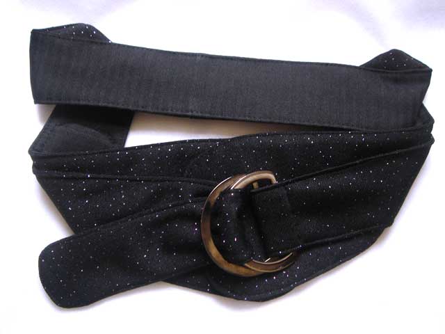 Glossy black belt