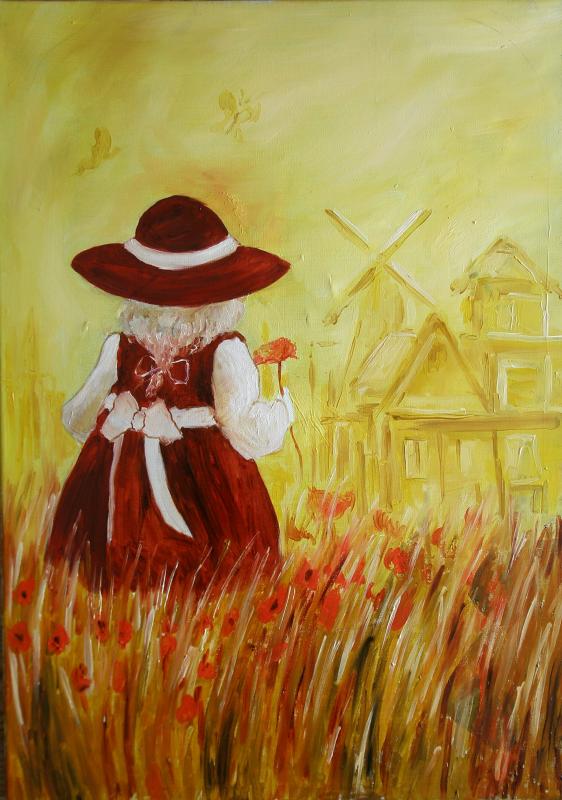 Golden meadow girl