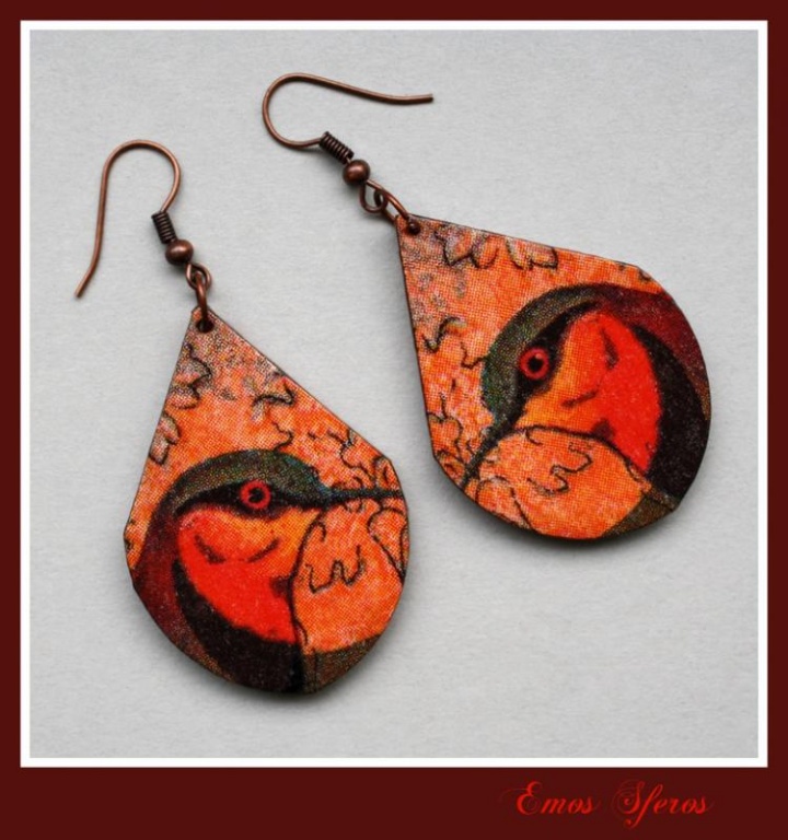 Earrings " Paukstukas "