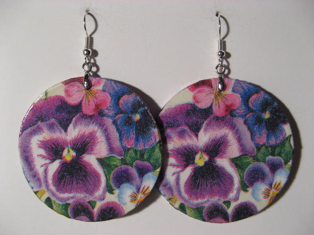 Handmade earrings (Decoupage)