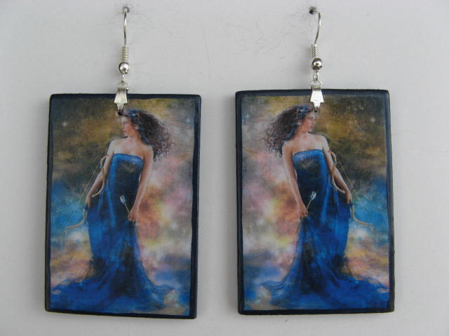 Handmade earrings (Decoupage)