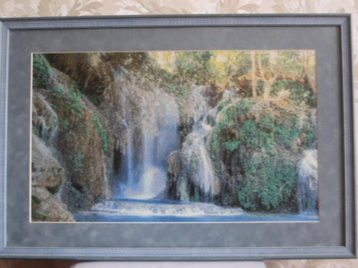 Blue waterfall