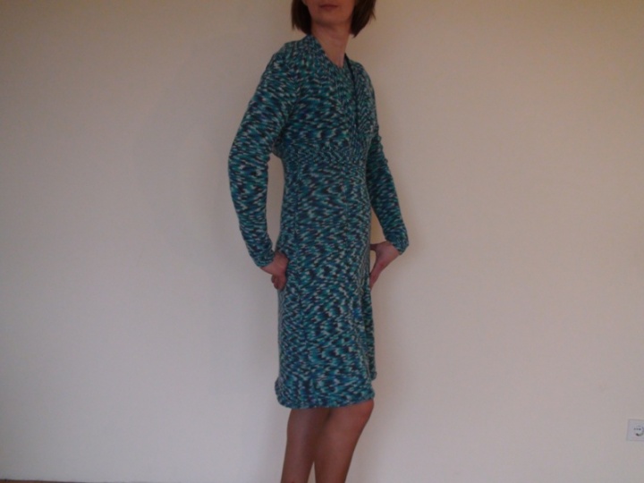 Knitting needles knit dress and bolero