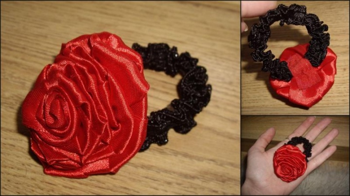 Hair elastic band " rose "