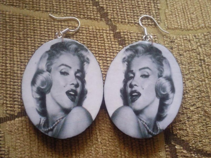 Earrings " Merlin M. "