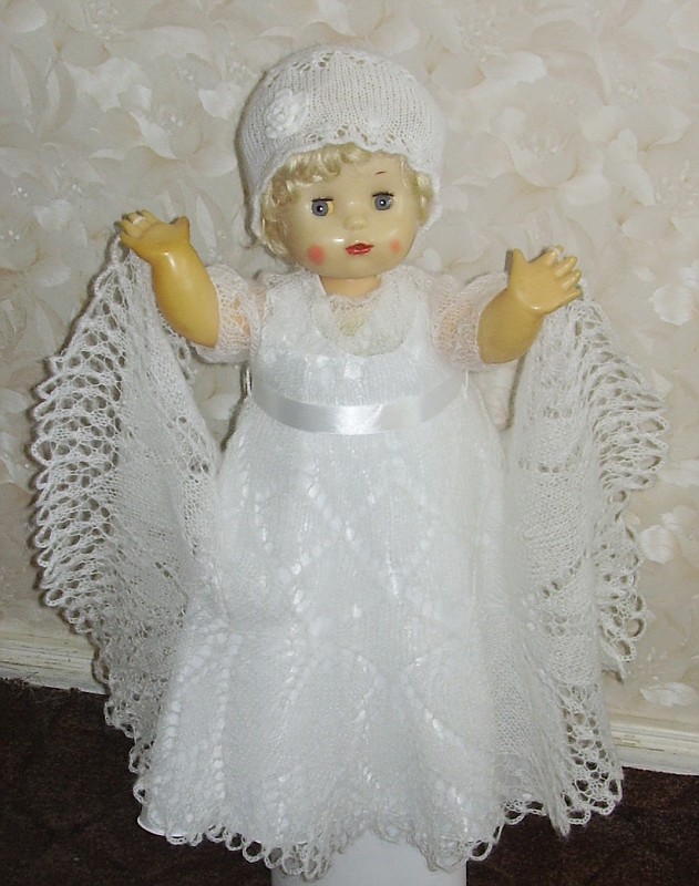 knitted christening gowns