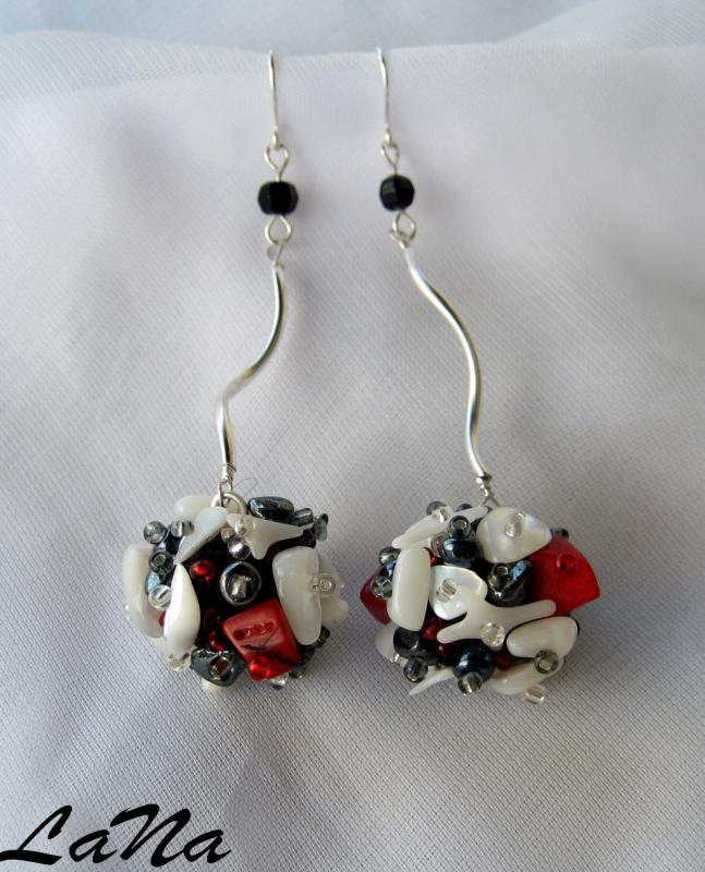 Earrings " Coral "