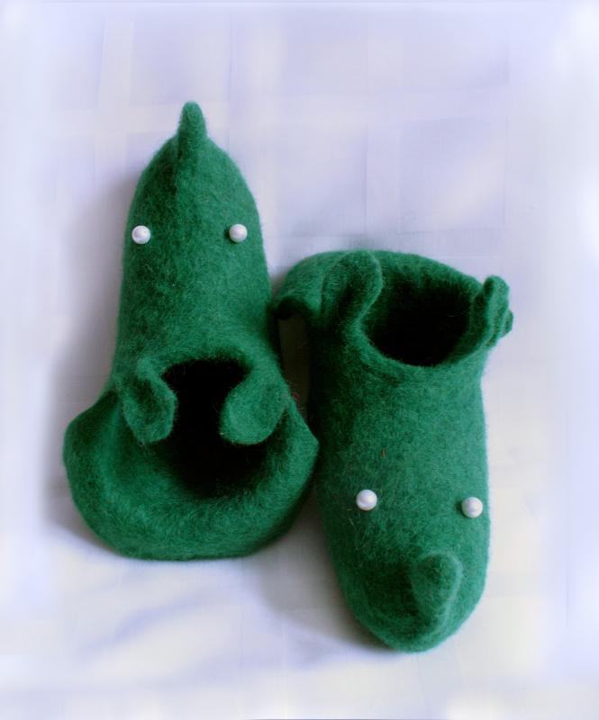 Felt shoes " Rhinoceroses "