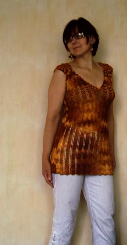 brown blouse