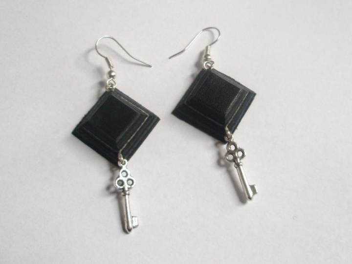 Earrings with key.