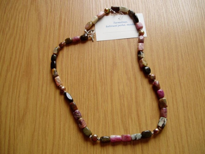 Tourmaline and pearls