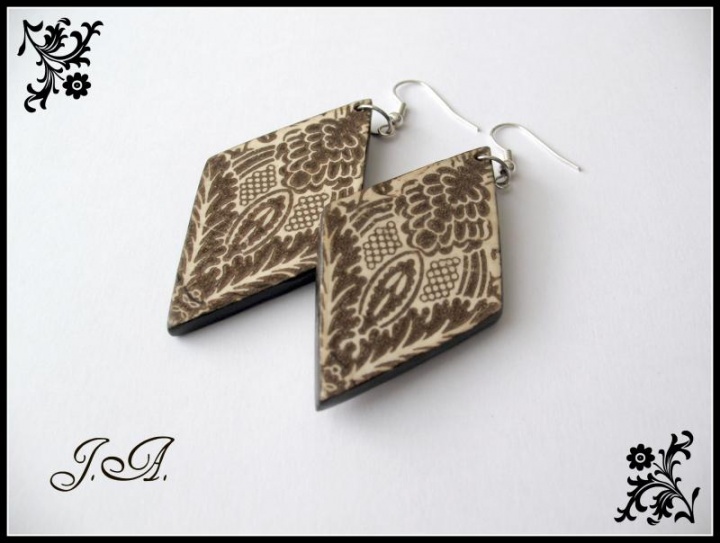 Earrings " Obscured "