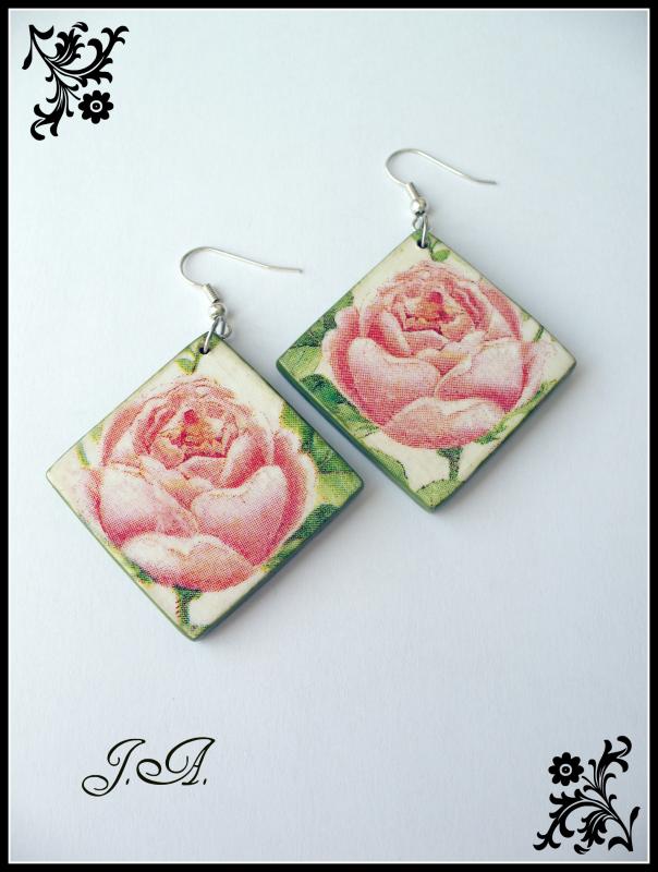 Earrings " roses "