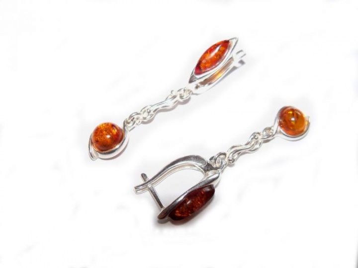 Earrings from amber to silver picture no. 2