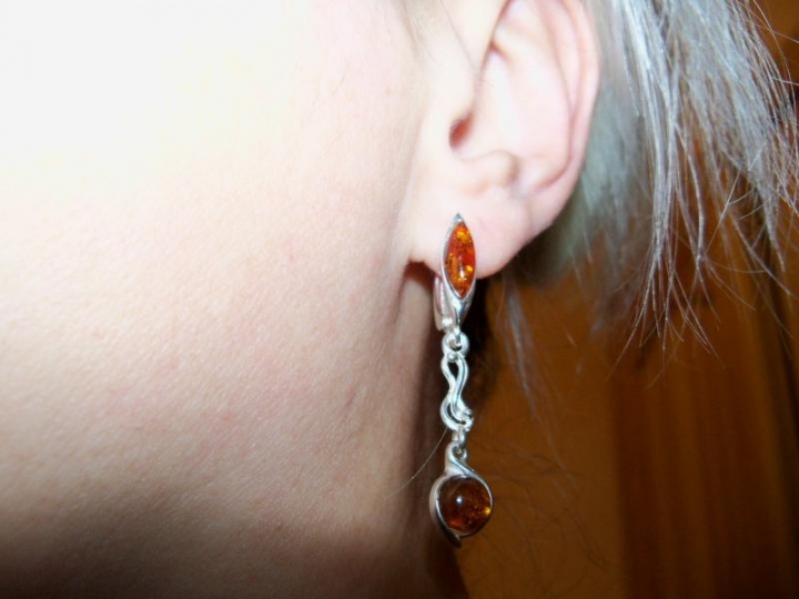 Earrings from amber to silver picture no. 3