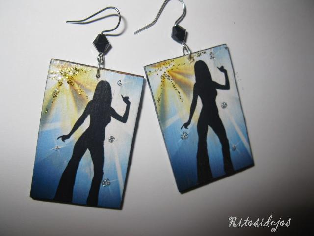 decoupage earrings DISCO