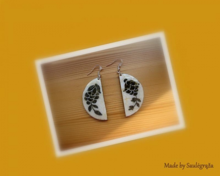 Earrings " Black grapes "