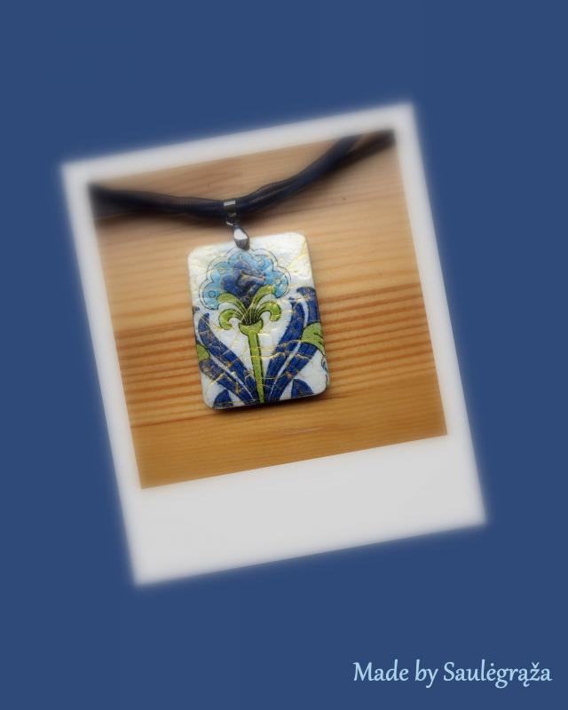 Pendants " Blue flower "