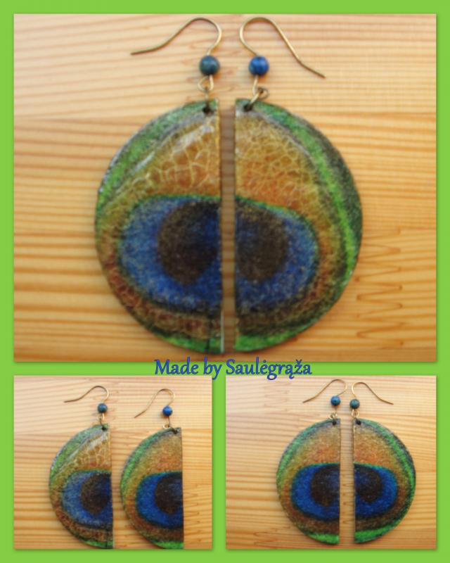 Earrings " Peacock eye "