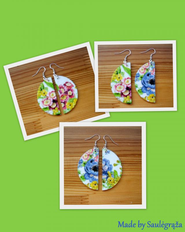 Earrings " Summer refreshment " (Half Moon