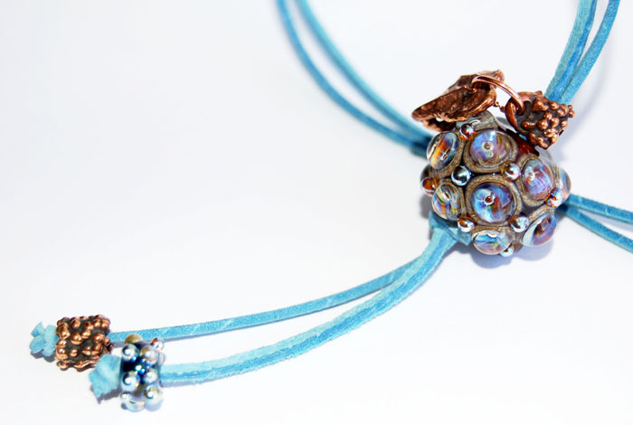 Beads " Fall apple (blue) "