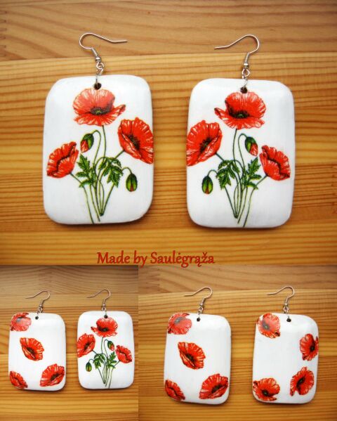 Earrings " Poppy "