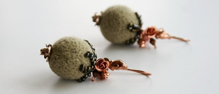 Earrings " Nuts "