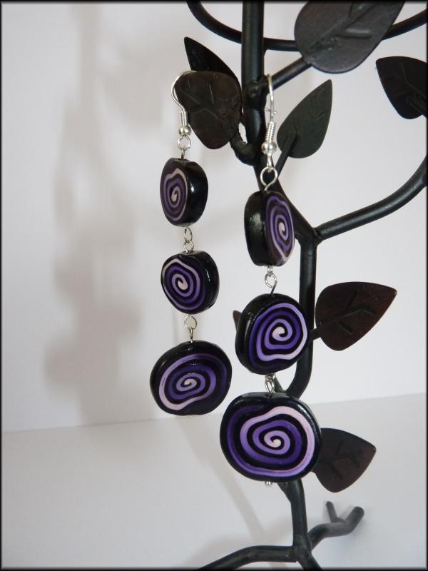 Earrings made of polymer clay