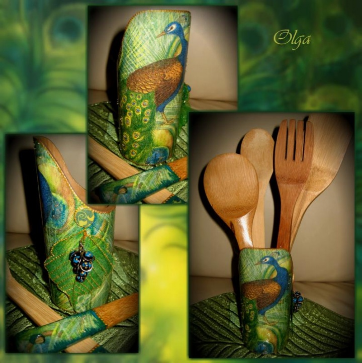 Wooden tool kit " Peacock "