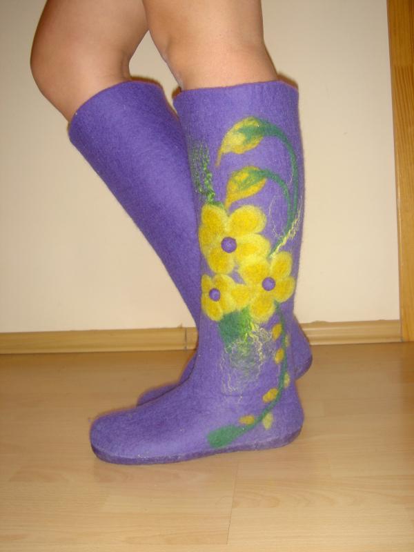 Purple boots