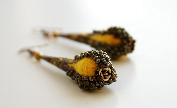 Earrings " panned "