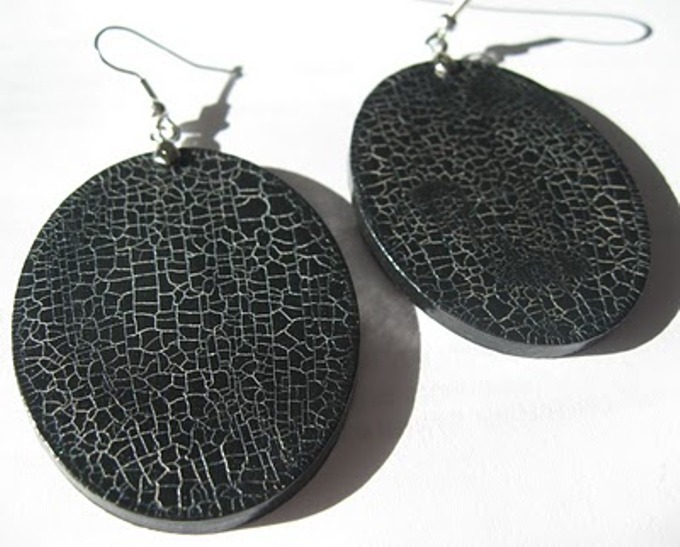 Decoupage earrings 234