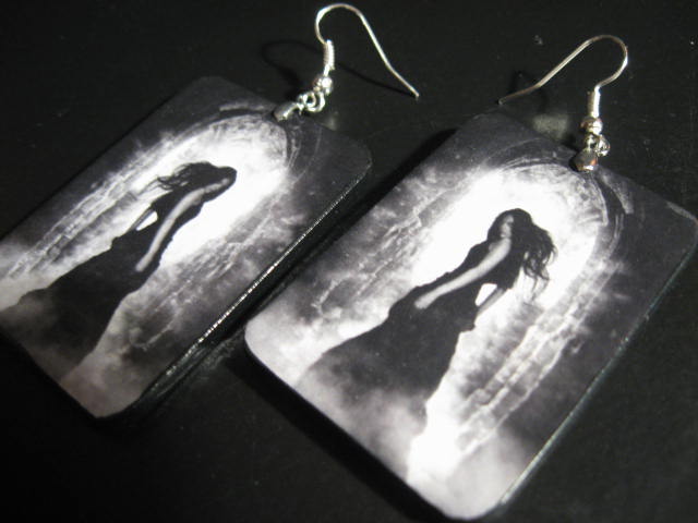Decoupage earrings 237