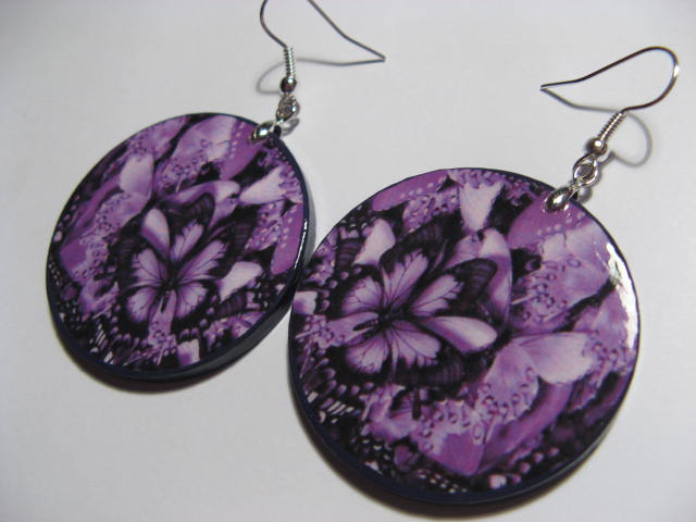 Decoupage earrings 247
