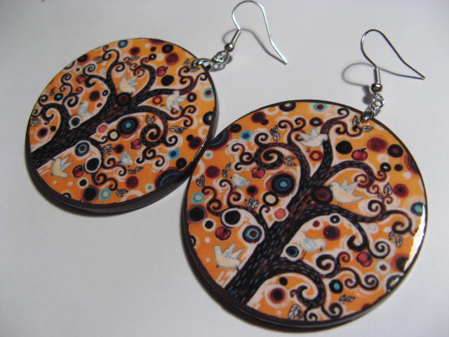Decoupage earrings 250